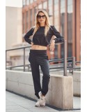 Smooth women\'s tracksuit in black FI529 - Online store - Boutique